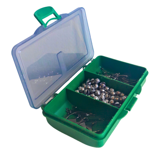 AquaVault Fishing Box with 3 Compartments | 105x65x24mm