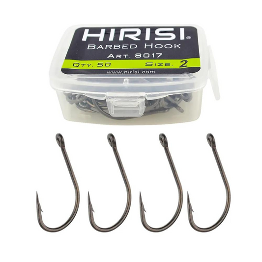 Hirisi 8017 Carbon Steel Hooks - Box of 50 Units - Nº2
