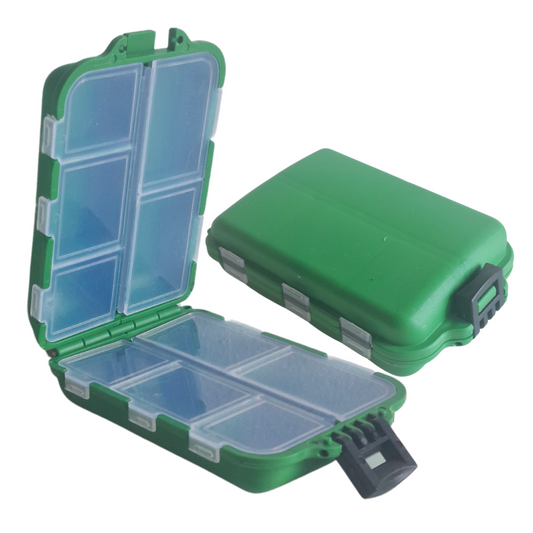 Green Waterproof Fishing Box 99mm x 65mm | 3.9in x 2.56in