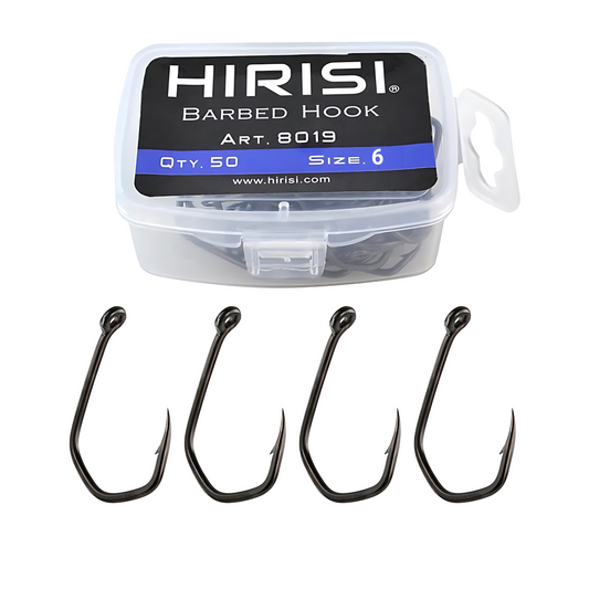 Hirisi 8019 Carbon Steel Hooks - Pack of 50 Units - Nº6