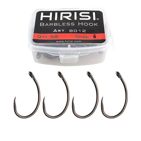 Hirisi Carbon Steel Hooks 8012 | 50 Pieces | No. 6