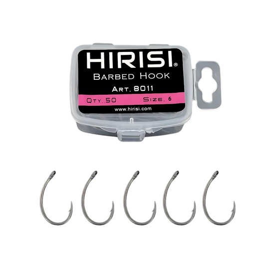 Hirisi 8011 Carbon Steel Hooks - Box of 50 Units - Nº6