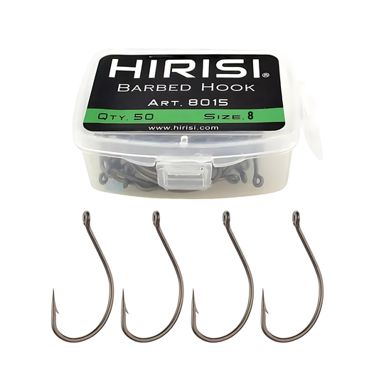 Hirisi Carbon Steel Hooks 8015 | 50 Pieces | No. 8