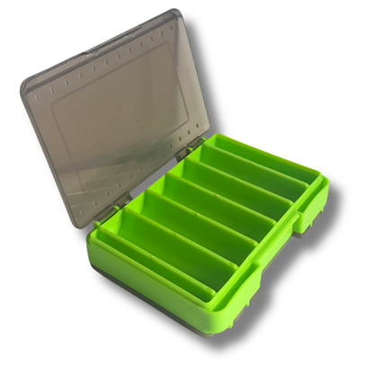 Gobait Fishing Box - 140mm x 104mm | 5.51in x 4.09in - 12 Compartments - Green