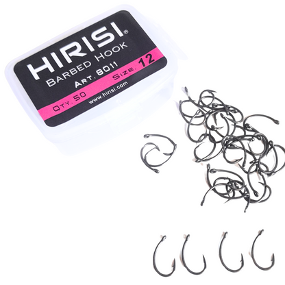 Hirisi Carbon Steel Hooks 8011 | 50 Pieces | No. 12