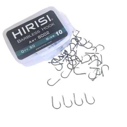 Hirisi Carbon Steel Hooks 8002 | 50 Pieces | No. 10