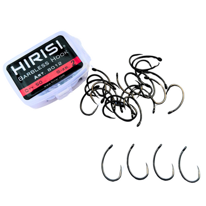 Hirisi Carbon Steel Hooks 8012 | 50 Pieces | No. 2