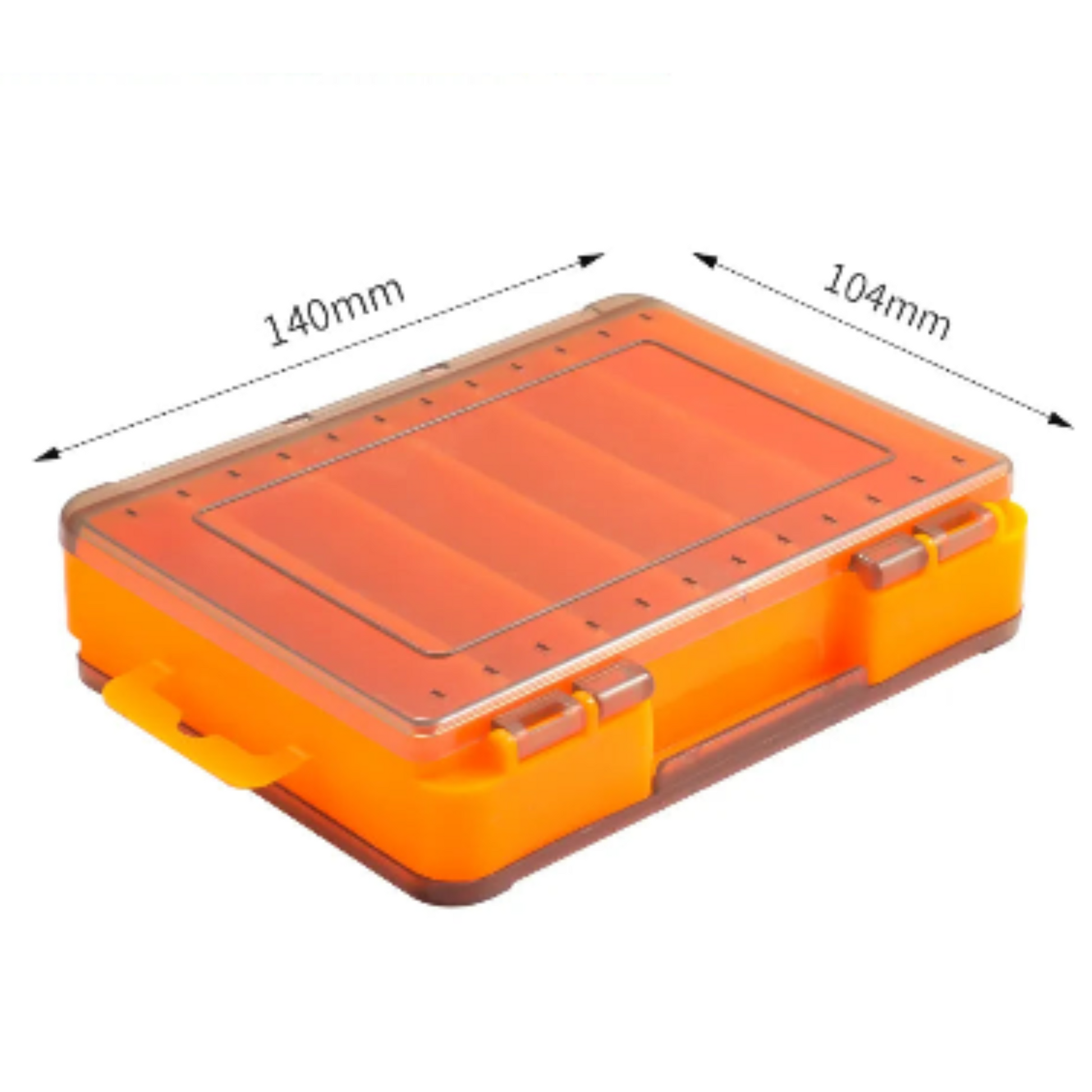 Gobait Fishing Box - 140mm x 104mm - 12 Compartments - Orange – ePesca