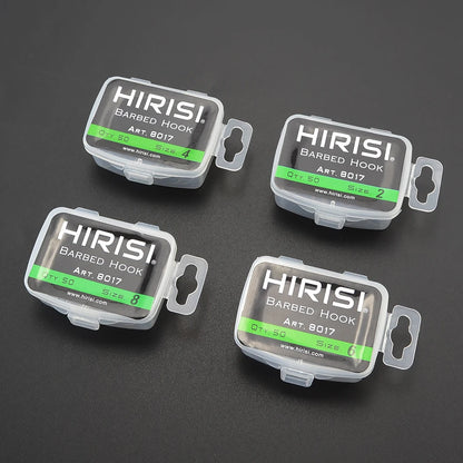 Hirisi 8017 Carbon Steel Hooks - Box of 50 Units - Nº4