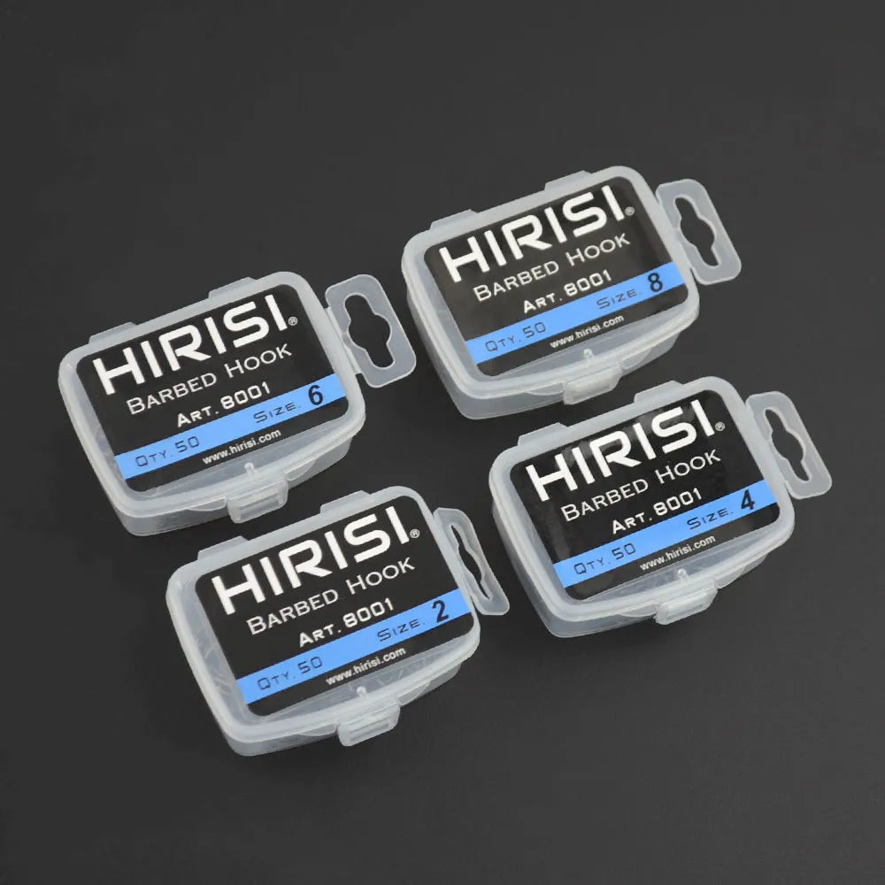 Hirisi 8001 Carbon Steel Hooks - Pack of 50 Units - Nº6