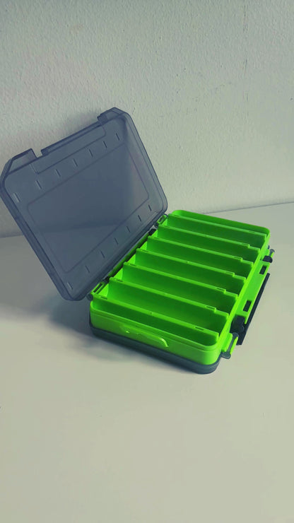 Gobait Fishing Box - 198mm x 132mm | 7.8in x 5.2in - 14 Compartments - Green